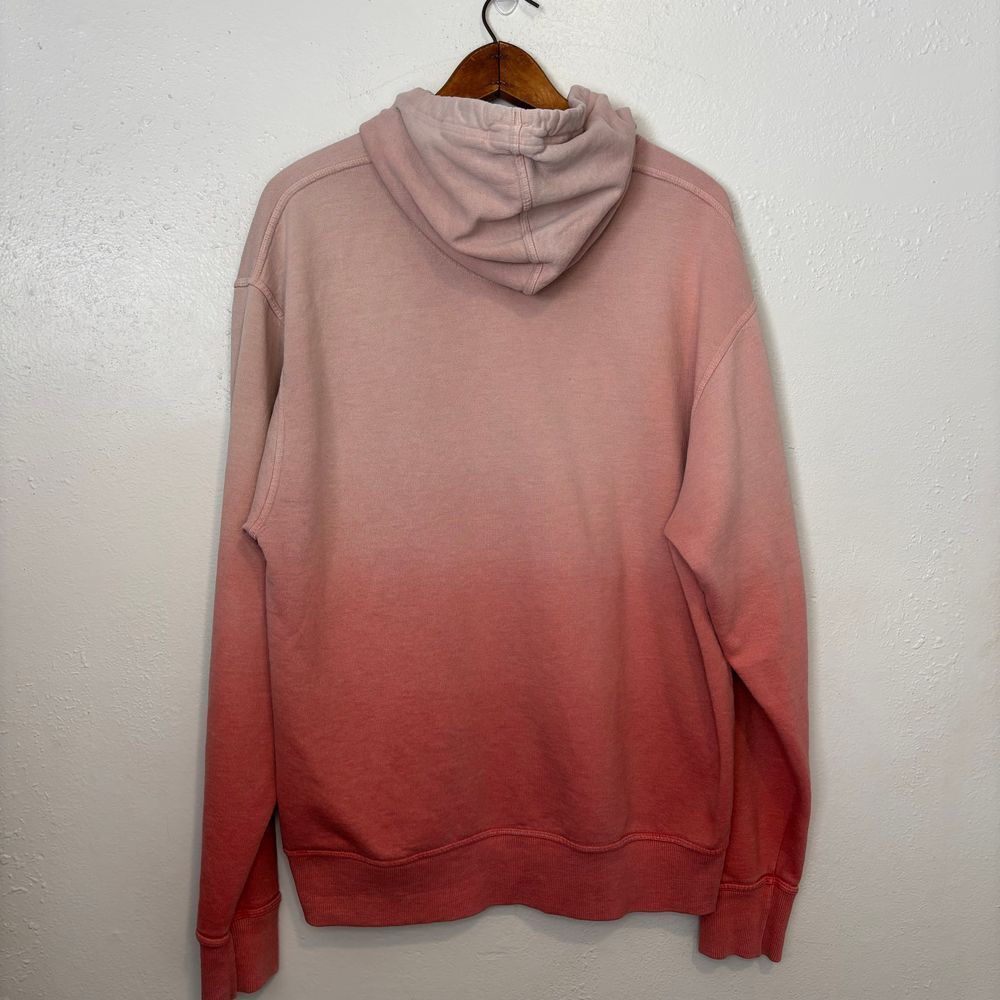 Champion Ombré Pink Peach Embroidered Logo Sweatshirt Hoodie Large Women's Comfy - Picture 2 of 7